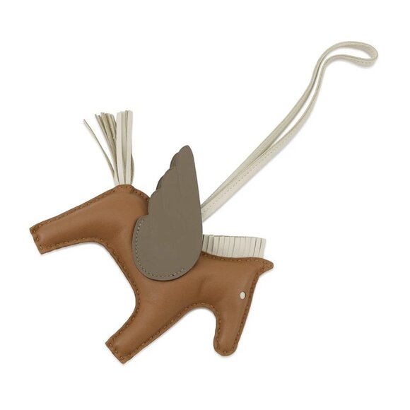 HERMES Rodeo Pegasus Size MM Lambskin Gold/Etoupe/Craie - Picture 2 of 7